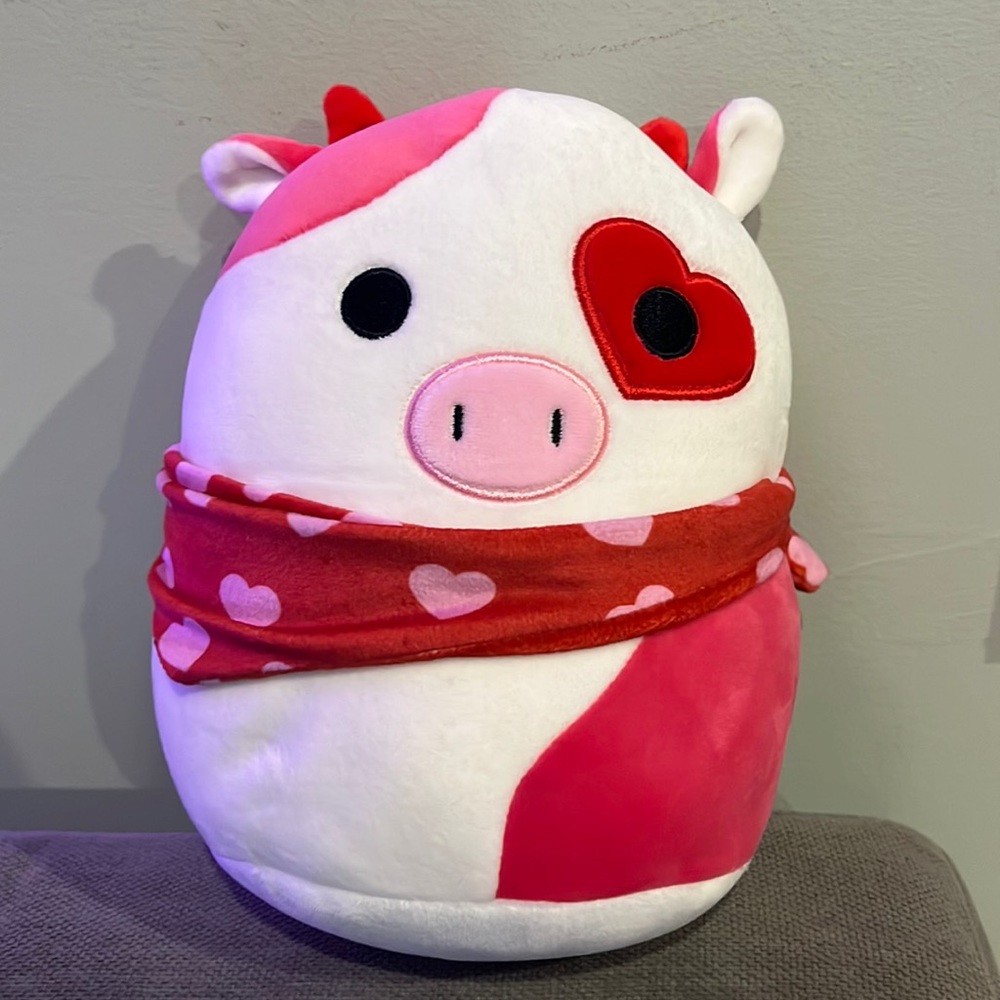Valentine's Cow Plush